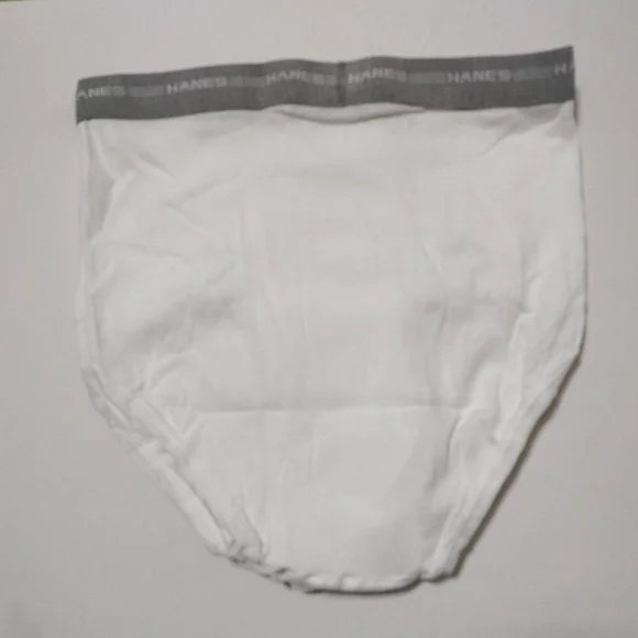 Vintage Hanes Men's Gray Waistband White Briefs 3 Pairs Size 34 - Picture 3 of 6